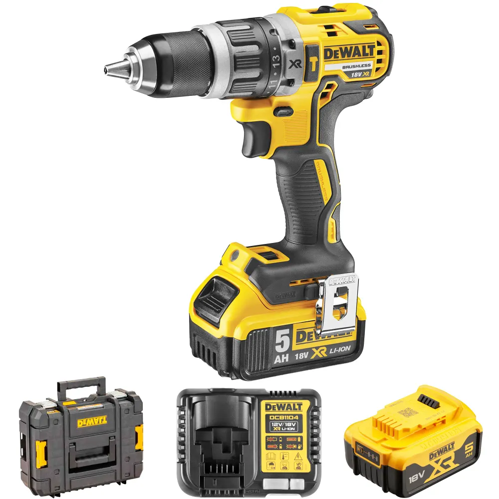 Wiertarko-wkrętarka udarowa Dewalt DCD796P2-QW 18 V 5 Ah