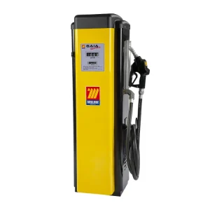 Dystrybutor oleju napędowego Meclube z kolumną 100 l/min żółty metal
