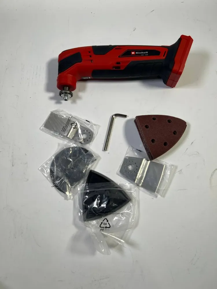 Einhell TC-MG 18 Li-Solo akumulatorowe narzędzie wielofunkcyjne 18 V ( 4465170 ) + zestaw akcesoriów - bez akumulatora, be...