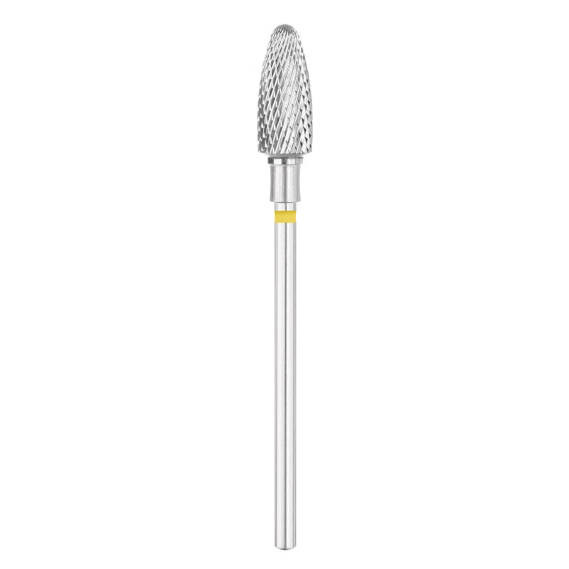 EXO PRO Diamentowo Powlekany Frez Do Paznokci Owalny 6,0 mm Drobnym Krzyżowym (Żółty)