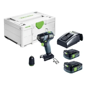 Festool TXS 12 2.5-Plus akumulatorowa wiertarko-wkrętarka 12 V 30 Nm bezszczotkowa ( 576873 ) + 2x akumulator 2,5 Ah + ład...