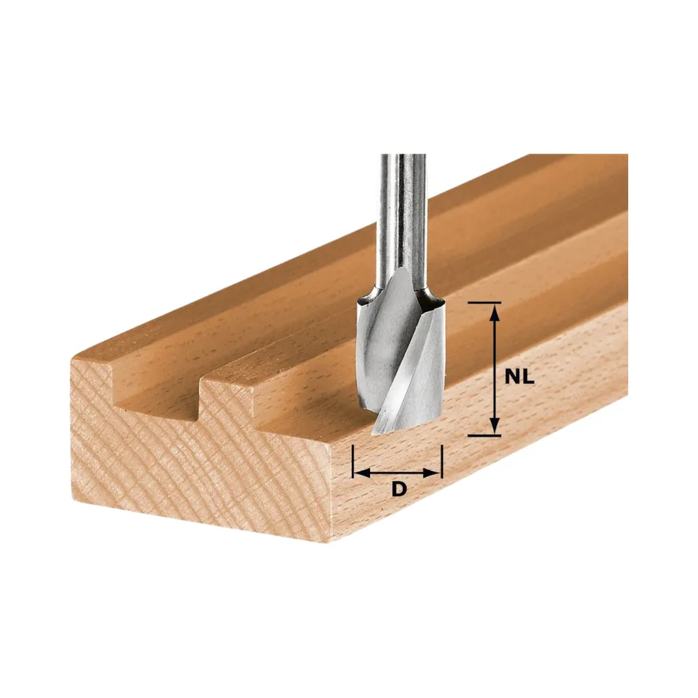 Frez spiralny Festool HW Spi S8 D4/10 4 x 10 x 45 x 8 mm ( 490977 ) do frezarek górnowrzecionowych 900, 1000, 1010, 1010 R...