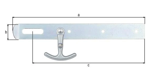 GAH Alberts hasp ( 8002730707 ) długość 250 x 30 mm szerokość 30 mm z haczykami