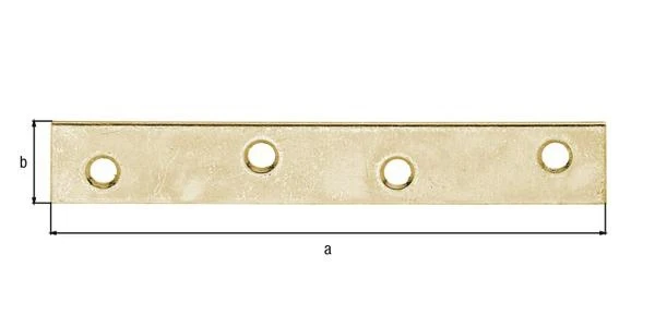 GAH Złącze płaskie Alberts ( 8002424320 ) Długość 100 mm Szerokość 15 mm Grubość 1,75 mm Liczba otworów 4