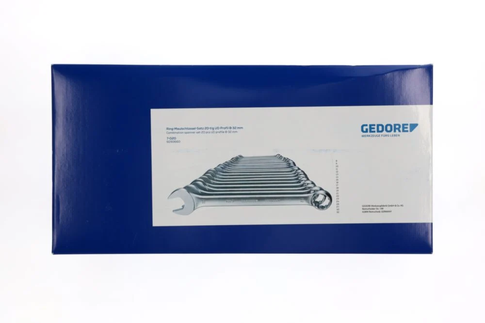 GEDORE Zestaw kluczy płasko-oczkowych 7-020 20-częściowy szerokość klucza płaskiego 8-32 mm ( 4000823703 )