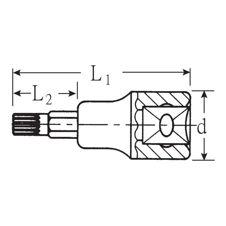 Gniazdo STAHLWILLE 54 X 1/2 ″ wewnętrzne wielopunktowe ( 4000826418 )