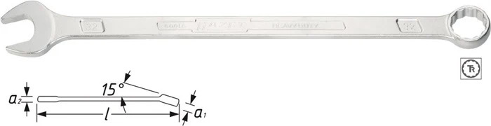 HAZET Klucz płasko-oczkowy 600 LG SW 27 mm Długość 480 mm ( 8000465050 )