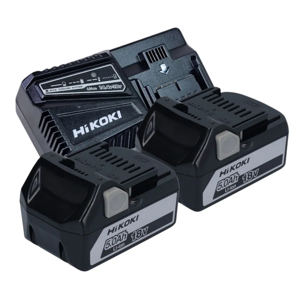 HiKOKI G18 DSL2 W5Z Akumulatorowa szlifierka kątowa 18 V 125 mm + 2x akumulator 5,0 Ah + ładowarka