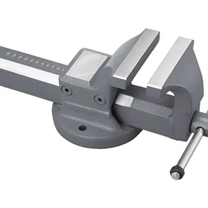 Imadło ślusarskie Fervi 0135/150 ze stali kutej, prowadnica boczna, szczęki 150 mm