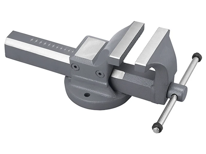 Imadło ślusarskie Fervi 0135/150 ze stali kutej, prowadnica boczna, szczęki 150 mm