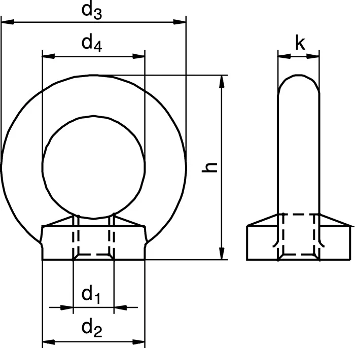 Nakrętka pierścieniowa DIN 582 ( 5000615130 ) Gwint M6 ocynkowana Kleinsorge GmbH & Co. KG