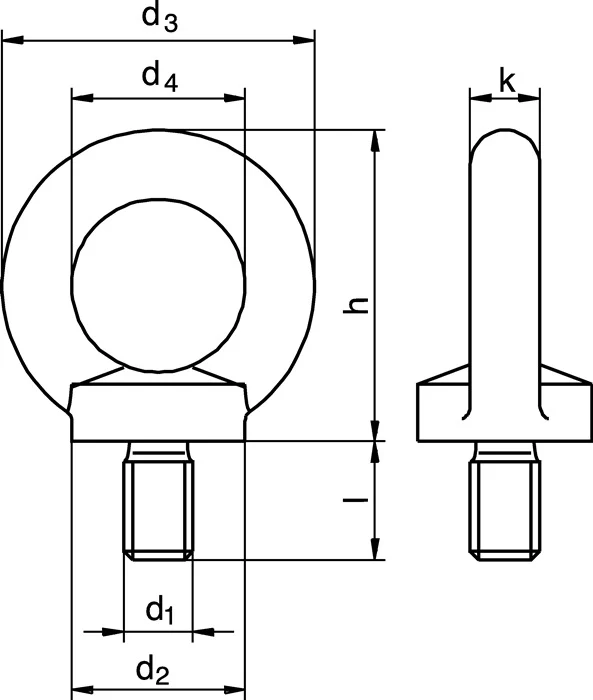 Śruba oczkowa DIN 580 ( 5000601200 ) Gwint M6 ocynkowana Kleinsorge GmbH & Co. KG