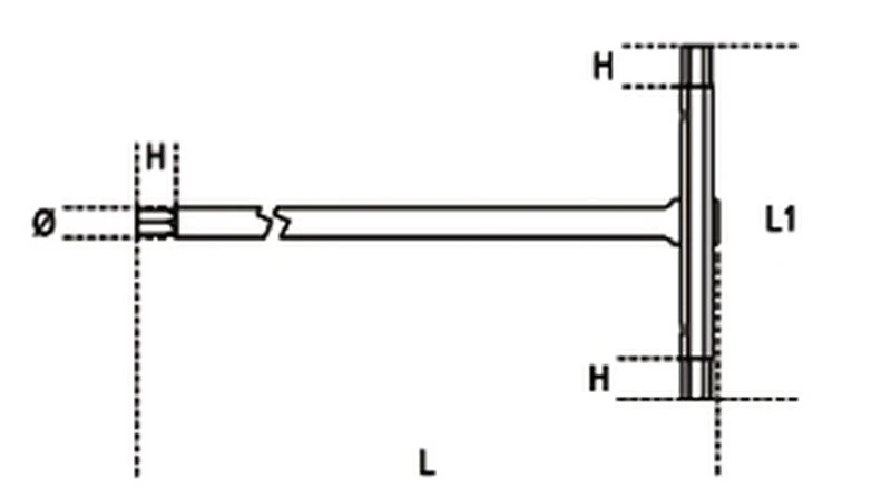Klucz trzpieniowy typu T 5mm | 951/5