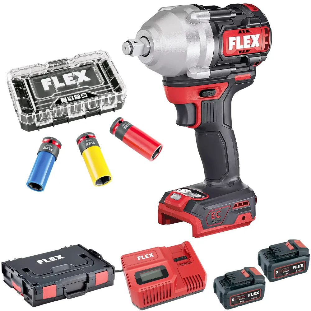 Klucz udarowy Flex IW 1/2" 750 EC C 18V 5Ah