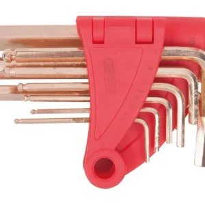 KS TOOLS BRONZEplus Innensechskant-Winkelstiftschlüssel-Satz, 9-tlgKugelkopf ( 963.1518 )