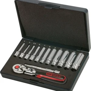 KS TOOLS 1/4" CHROMEplus Steckschlüssel-Satz, 13-tlg ( 918.0613 )