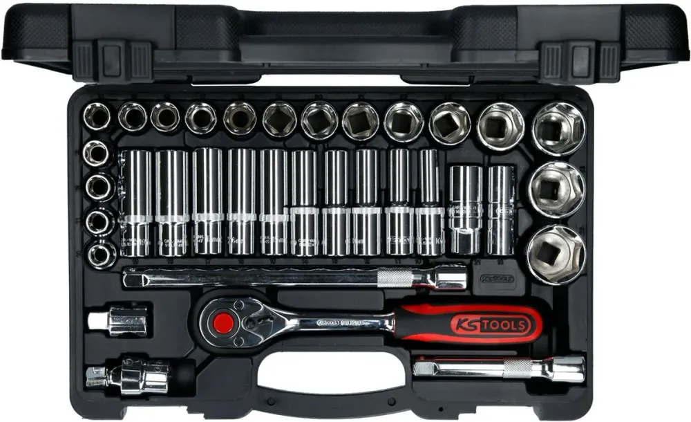 KS TOOLS 1/2" CHROMEplus Steckschlüssel-Satz, 35-tlg ( 918.0635 )