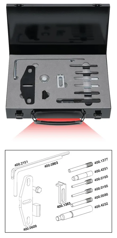 KS TOOLS Motoreinstell-Werkzeug-Satz für Volvo, 13-tlg ( 400.4250 )
