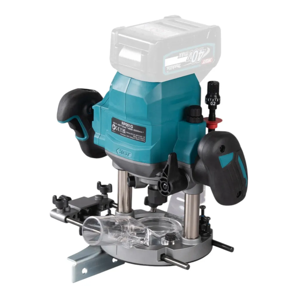 Makita RP 001 GM201 Frezarka akumulatorowa 40 V maks. 12 mm bezszczotkowa + 2x akumulator 4,0 Ah + ładowarka