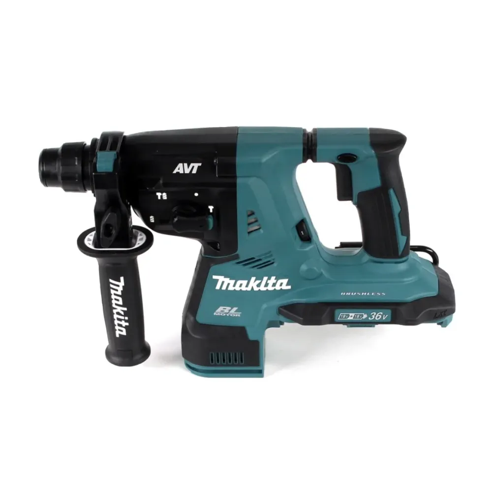 Akumulatorowa młotowiertarka Makita DHR 280 CTJ 36 V ( 2x 18 V ) 2,8 J SDS-plus Brushless + 2x akumulator 5,0 Ah + podwójn...