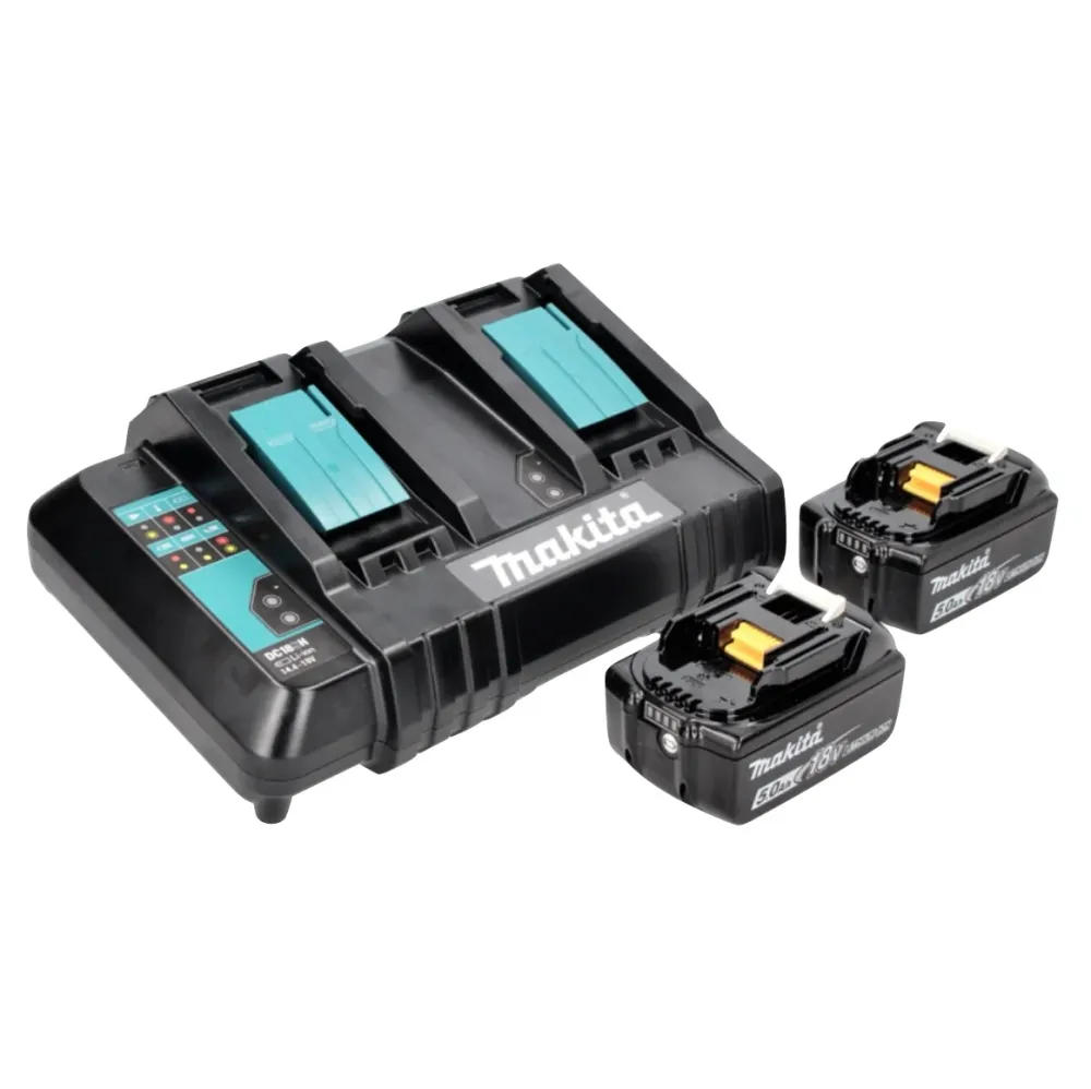 Akumulatorowa młotowiertarka Makita DHR 280 CTJ 36 V ( 2x 18 V ) 2,8 J SDS-plus Brushless + 2x akumulator 5,0 Ah + podwójn...