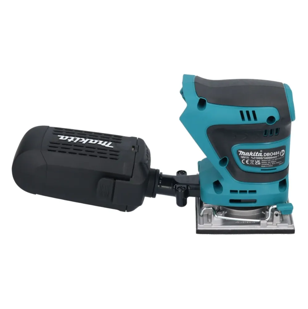 Akumulatorowa szlifierka oscylacyjna Makita DBO 484 ZJ 18 V 112 x 102 mm + Makpac - bez akumulatora, bez ładowarki