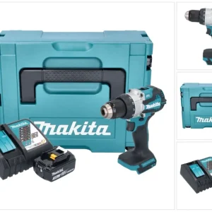 Akumulatorowa wiertarko-wkrętarka udarowa Makita DHP 489 RF1J 18 V 73 Nm bezszczotkowa + 1x akumulator 3,0 Ah + ładowarka...