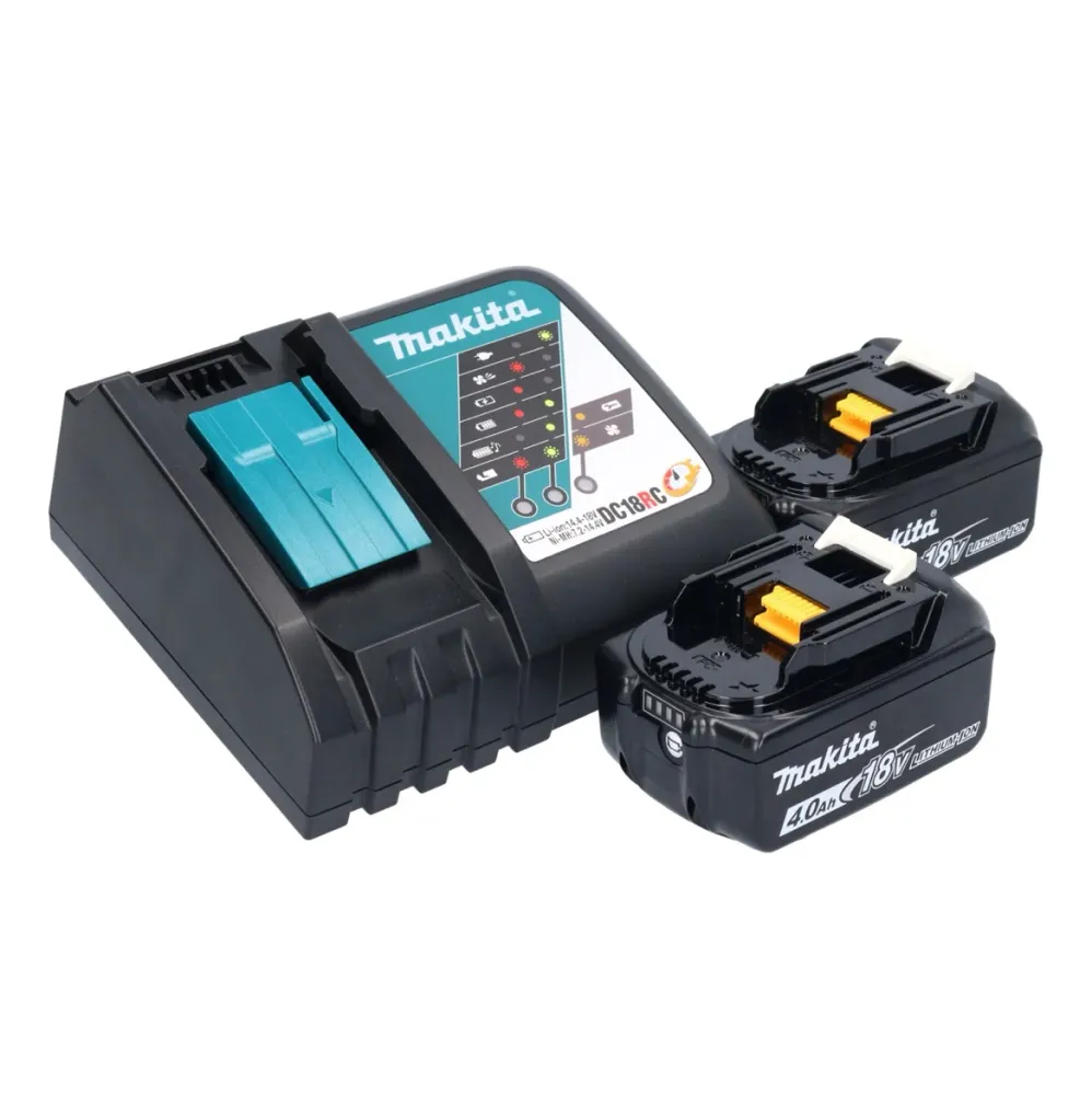 Akumulatorowe narzędzie wielofunkcyjne Makita DTM 52 RMJX4 18 V Starlock Max Brushless + 2x akumulator 4,0 Ah + ładowarka...