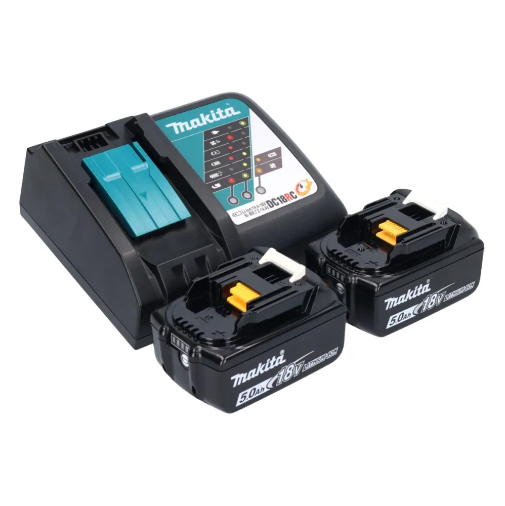 Akumulatorowy klucz udarowy Makita DTD 157 RT 18 V 140 Nm 1/4" bezszczotkowy + 2x akumulator 5,0 Ah + ładowarka