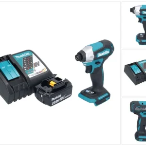 Akumulatorowy klucz udarowy Makita DTD 157 RM1 18 V 140 Nm 1/4" bezszczotkowy + 1x akumulator 4,0 Ah + ładowarka