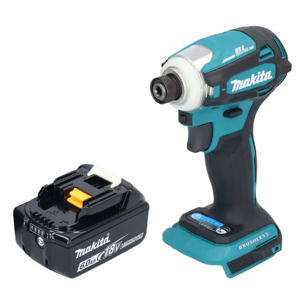 Akumulatorowy klucz udarowy Makita DTD 172 G1 18 V 180 Nm 1/4" bezszczotkowy + 1x akumulator 6,0 Ah - bez ładowarki