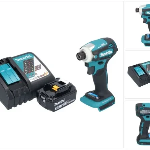 Akumulatorowy klucz udarowy Makita DTD 172 RF1 18 V 180 Nm 1/4" bezszczotkowy + 1x akumulator 3,0 Ah + ładowarka