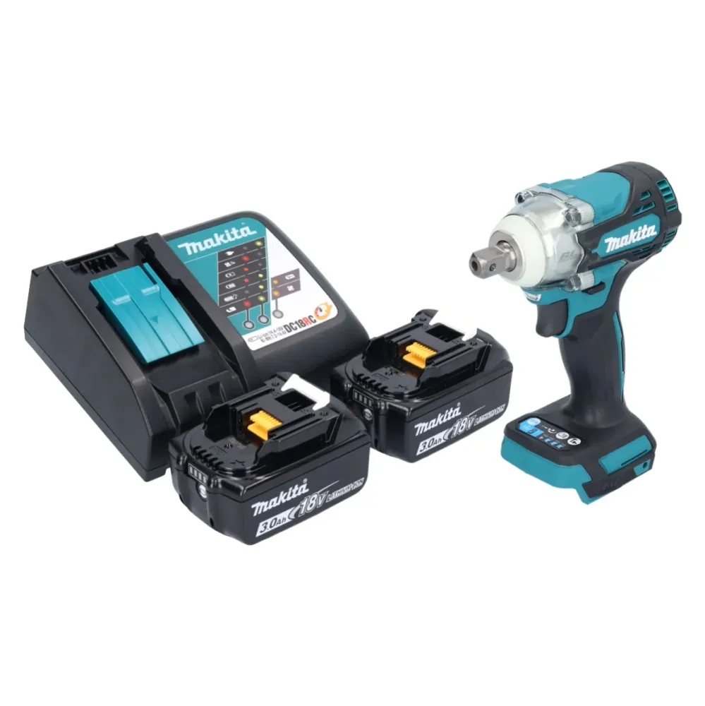 Akumulatorowy klucz udarowy Makita DTW 301 RF 18 V 330 Nm 1/2" bezszczotkowy + 2x akumulator 3,0 Ah + ładowarka