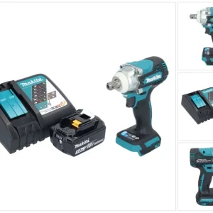 Akumulatorowy klucz udarowy Makita DTW 301 RF1 18 V 330 Nm 1/2" bezszczotkowy + 1x akumulator 3,0 Ah + ładowarka