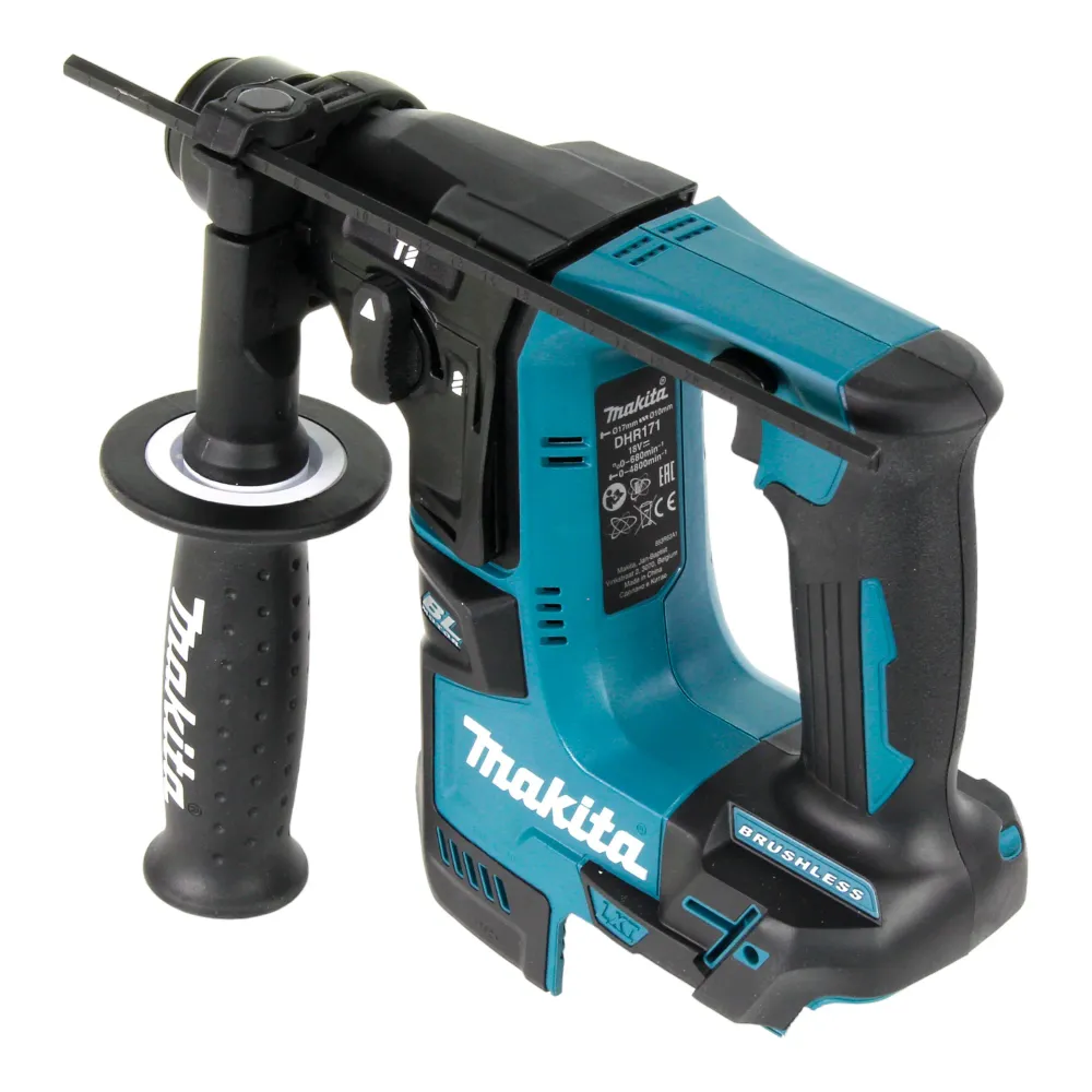 Makita DHR 171 ZX3 akumulatorowa wiertarko-wkrętarka udarowa 18 V 1,2 J SDS-Plus Brushless + 65-cz. zestaw akcesoriów + wa...