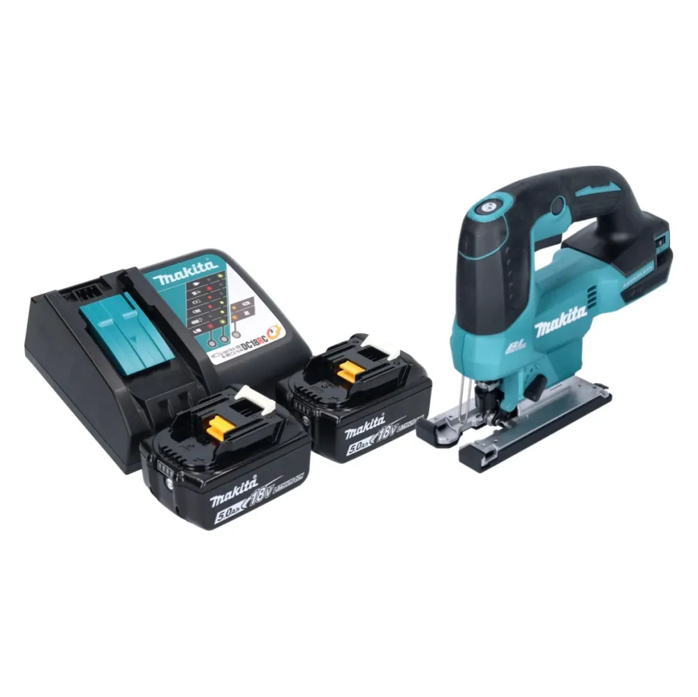 Makita DJV 184 RT wyrzynarka akumulatorowa 18 V bezszczotkowa + 2x akumulator 5,0 Ah + ładowarka