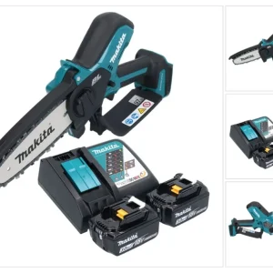 Makita DUC 150 RF2 Akumulatorowa pilarka łńcuchowa 18 V 15 cm bezszczotkowa + 2x akumulator 3,0 Ah + ładowarka