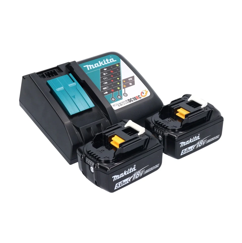 Makita DUC 150 RT2 akumulatorowa pilarka łńcuchowa 18 V 15 cm bezszczotkowa + 2x akumulator 5,0 Ah + ładowarka