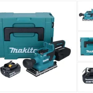 Makita DBO 381 F1JU Akumulatorowa szlifierka oscylacyjna 18 V 93 x 185 mm bezszczotkowa + 1x akumulator 3,0 Ah + Makpac -...