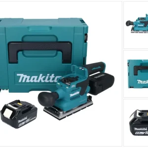Makita DBO 381 G1JU Akumulatorowa szlifierka oscylacyjna 18 V 93 x 185 mm bezszczotkowa + 1x akumulator 6,0 Ah + Makpac -...