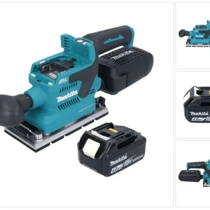 Makita DBO 381 M1U Akumulatorowa szlifierka oscylacyjna 18 V 93 x 185 mm bezszczotkowa + 1x akumulator 4,0 Ah - bez ładowarki
