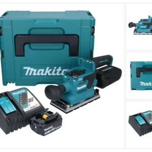 Makita DBO 381 RF1JU Akumulatorowa szlifierka oscylacyjna 18 V 93 x 185 mm bezszczotkowa + 1x akumulator 3,0 Ah + ładowark...