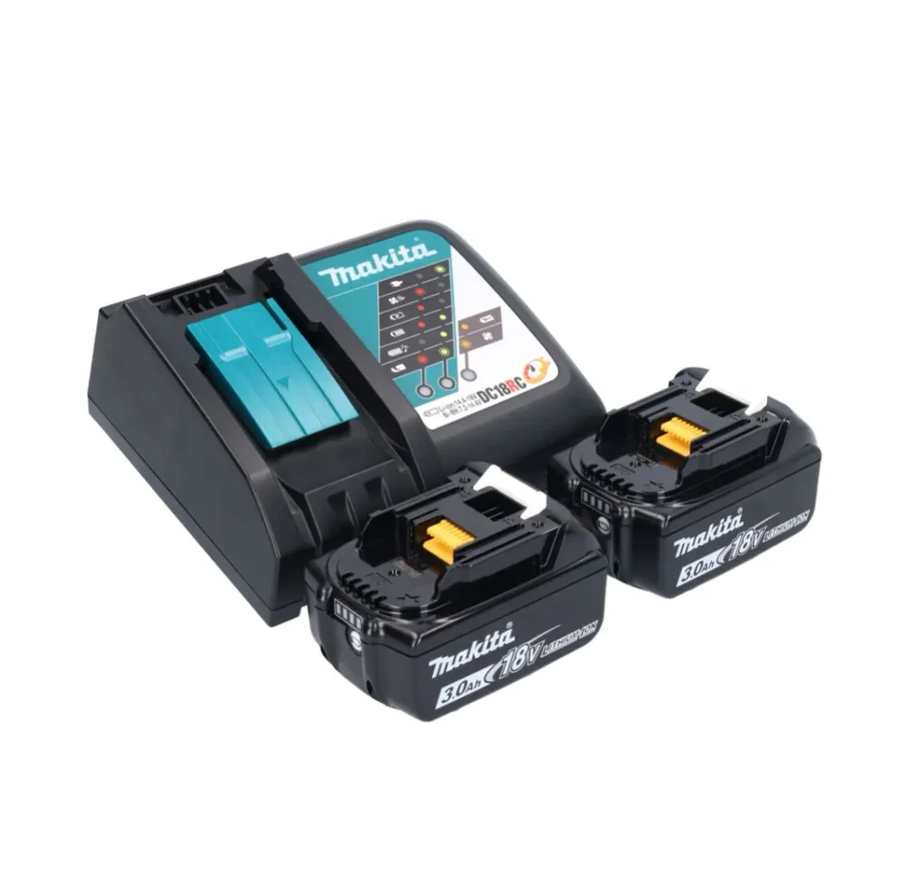 Makita DBO 381 RFJU Akumulatorowa szlifierka oscylacyjna 18 V 93 x 185 mm bezszczotkowa + 2x akumulator 3,0 Ah + ładowarka...