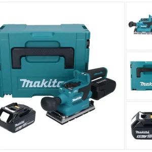 Makita DBO 381 T1JU Akumulatorowa szlifierka oscylacyjna 18 V 93 x 185 mm bezszczotkowa + 1x akumulator 5,0 Ah + Makpac -...