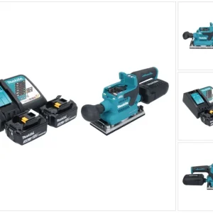 Makita DBO 382 RF akumulatorowa szlifierka oscylacyjna 18 V 93 x 185 mm bezszczotkowa + 2x akumulator 3,0 Ah + ładowarka