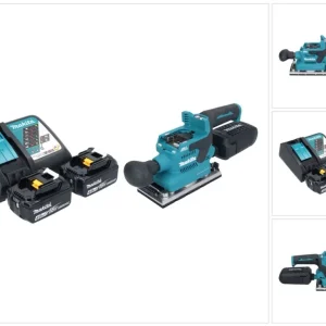 Makita DBO 382 RM akumulatorowa szlifierka oscylacyjna 18 V 93 x 185 mm bezszczotkowa + 2x akumulator 4,0 Ah + ładowarka
