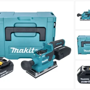 Makita DBO 382 M1J akumulatorowa szlifierka oscylacyjna 18 V 93 x 185 mm bezszczotkowa + 1x akumulator 4,0 Ah + Makpac - b...