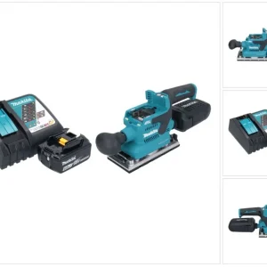 Makita DBO 382 RG1 akumulatorowa szlifierka oscylacyjna 18 V 93 x 185 mm bezszczotkowa + 1x akumulator 6,0 Ah + ładowarka