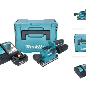 Makita DBO 382 RM1J akumulatorowa szlifierka oscylacyjna 18 V 93 x 185 mm bezszczotkowa + 1x akumulator 4,0 Ah + ładowarka...