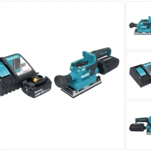 Makita DBO 382 RT1 akumulatorowa szlifierka oscylacyjna 18 V 93 x 185 mm bezszczotkowa + 1x akumulator 5,0 Ah + ładowarka